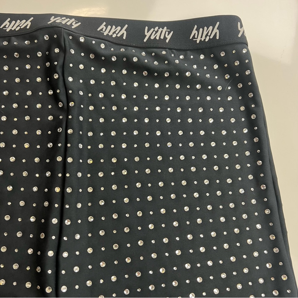 Yilty women’s black bike glitter shorts 2X m130-6 - Picture 4 of 4